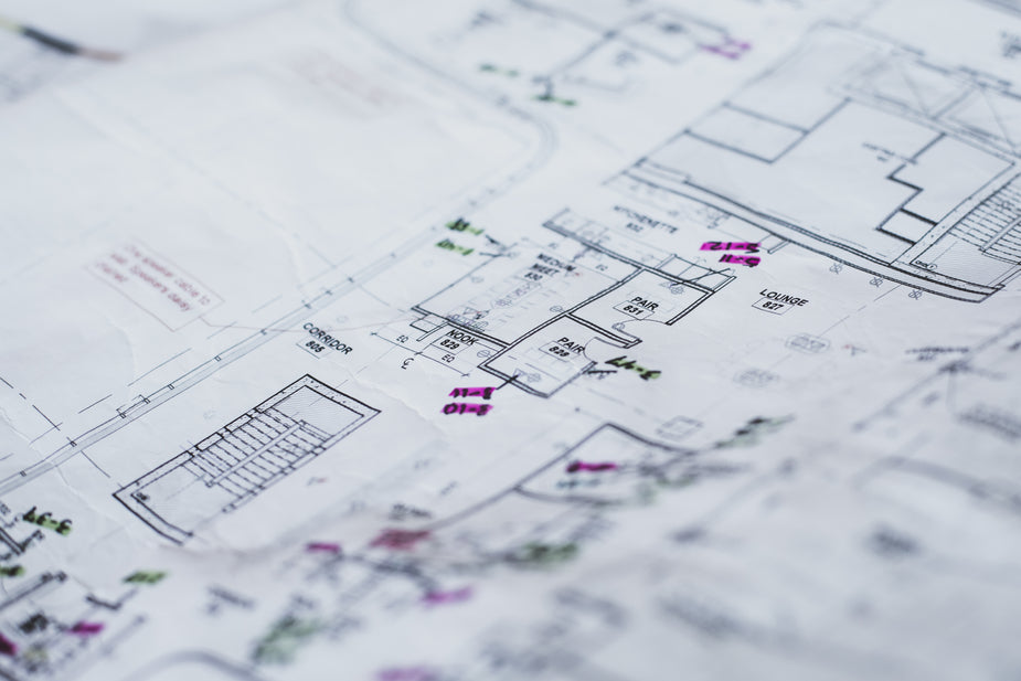 Blueprint plans representing an AI platform selection framework
